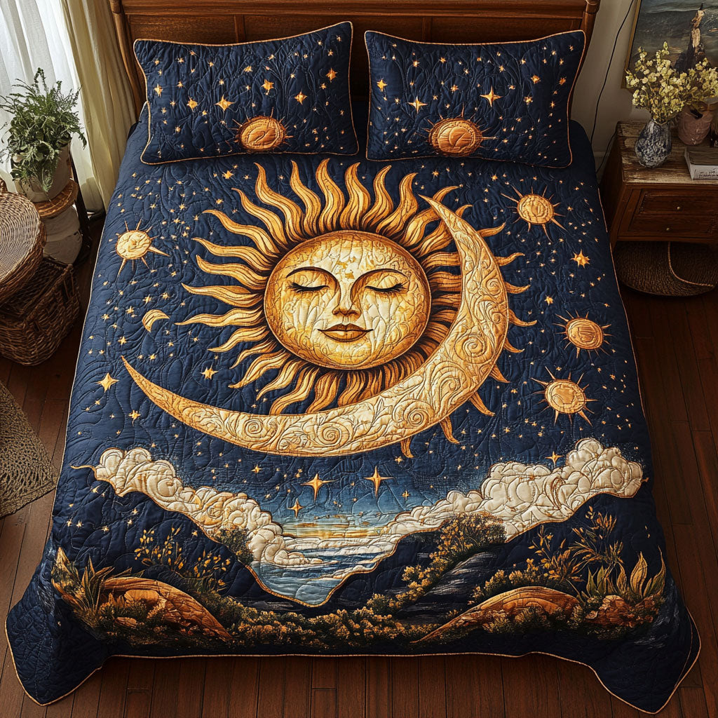 Sun Night Star WT0602003CL Quilted Bedding Set