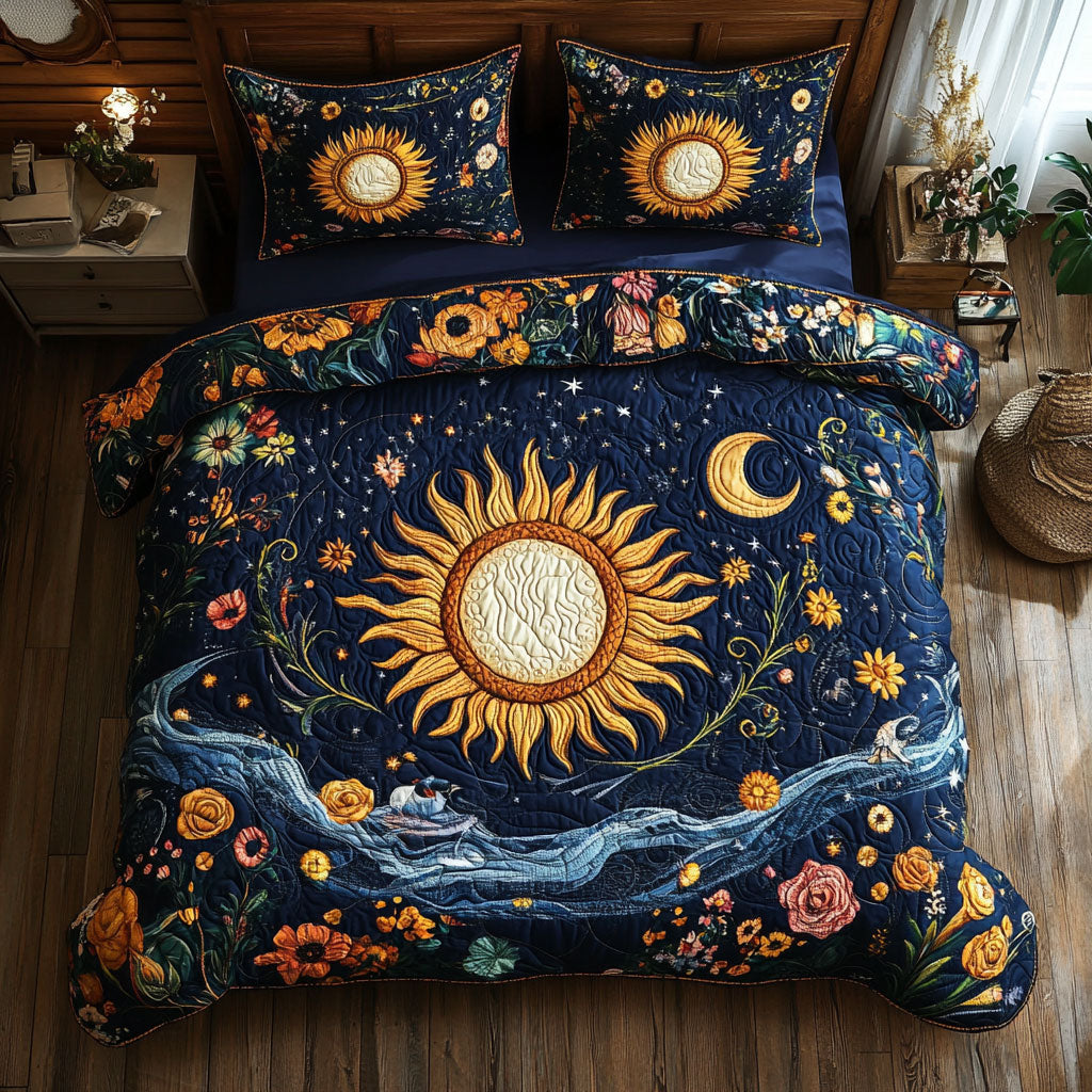 Sun Night Sky WT0702002CL Quilted Bedding Set