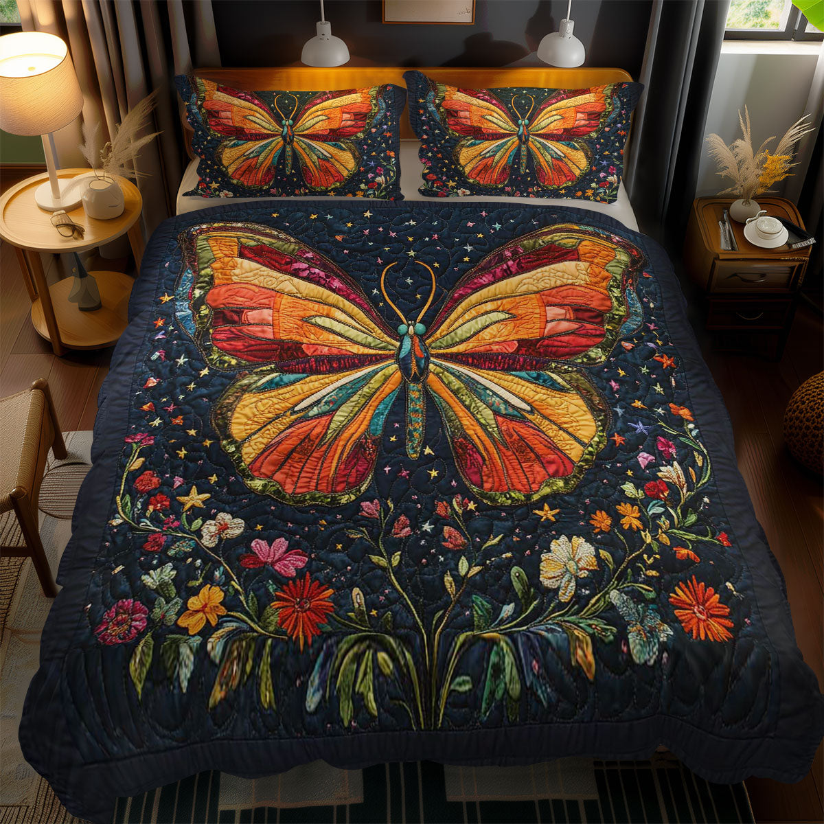 Springtime Butterfly WN1002081CL Quilted Bedding Set