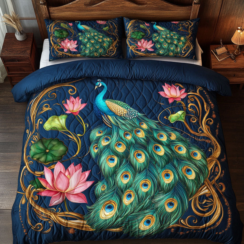 Peacock And Lotus WY0602043CL Duvet Cover Set