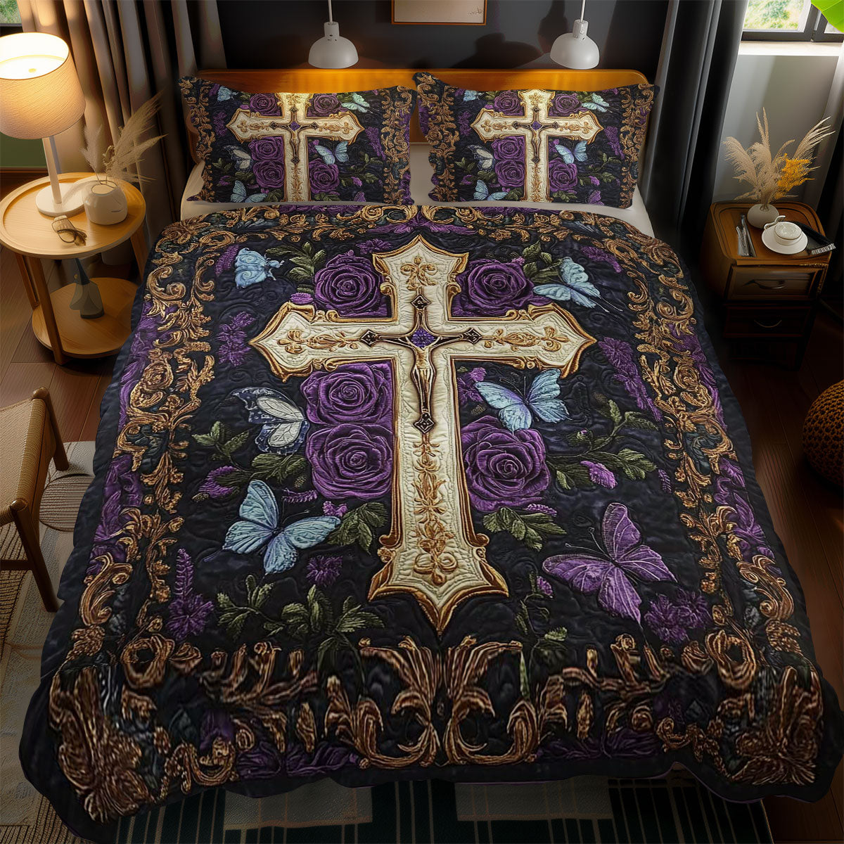 Glorious Cross WN1202068CL Quilted Bedding Set