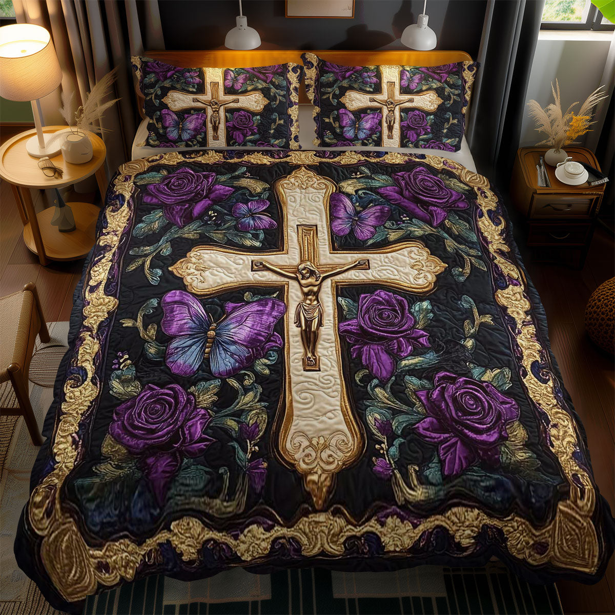 Sacred Cross WN1202079CL Quilted Bedding Set