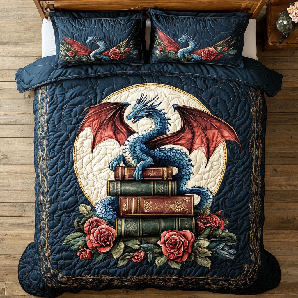 Dragon Rose And Book WY0502027CL Duvet Cover Set