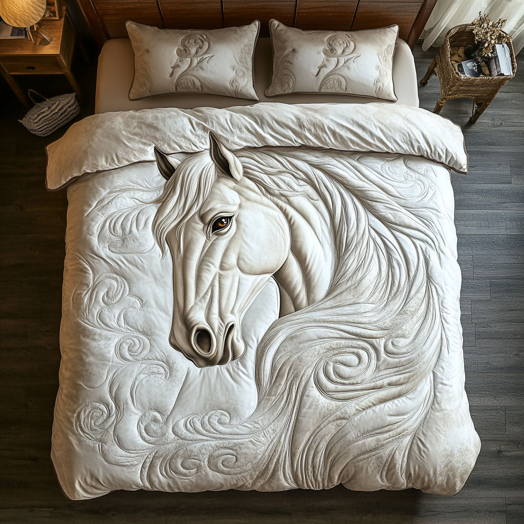 White Horse WY1202071CL Quilted Bedding Set