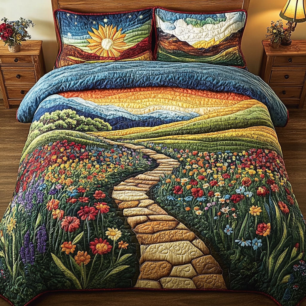 Flower Forest WY1402085CL Quilted Bedding Set