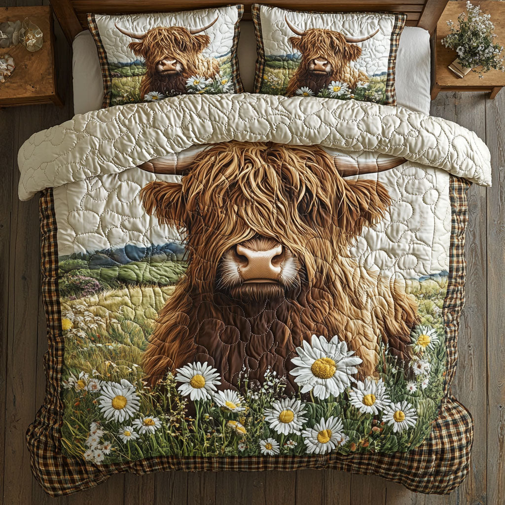 Cow Farm WY1202014CL Quilted Bedding Set