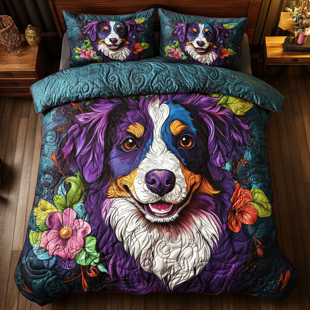 Bernese Mountain Color WT2402018CL Quilted Bedding Set