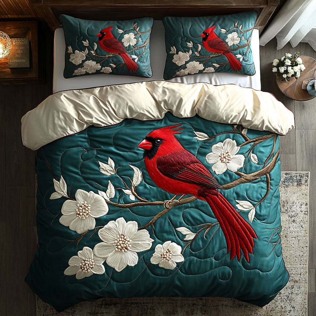Blossom Cardinal WJ2102025CL Quilted Bedding Set