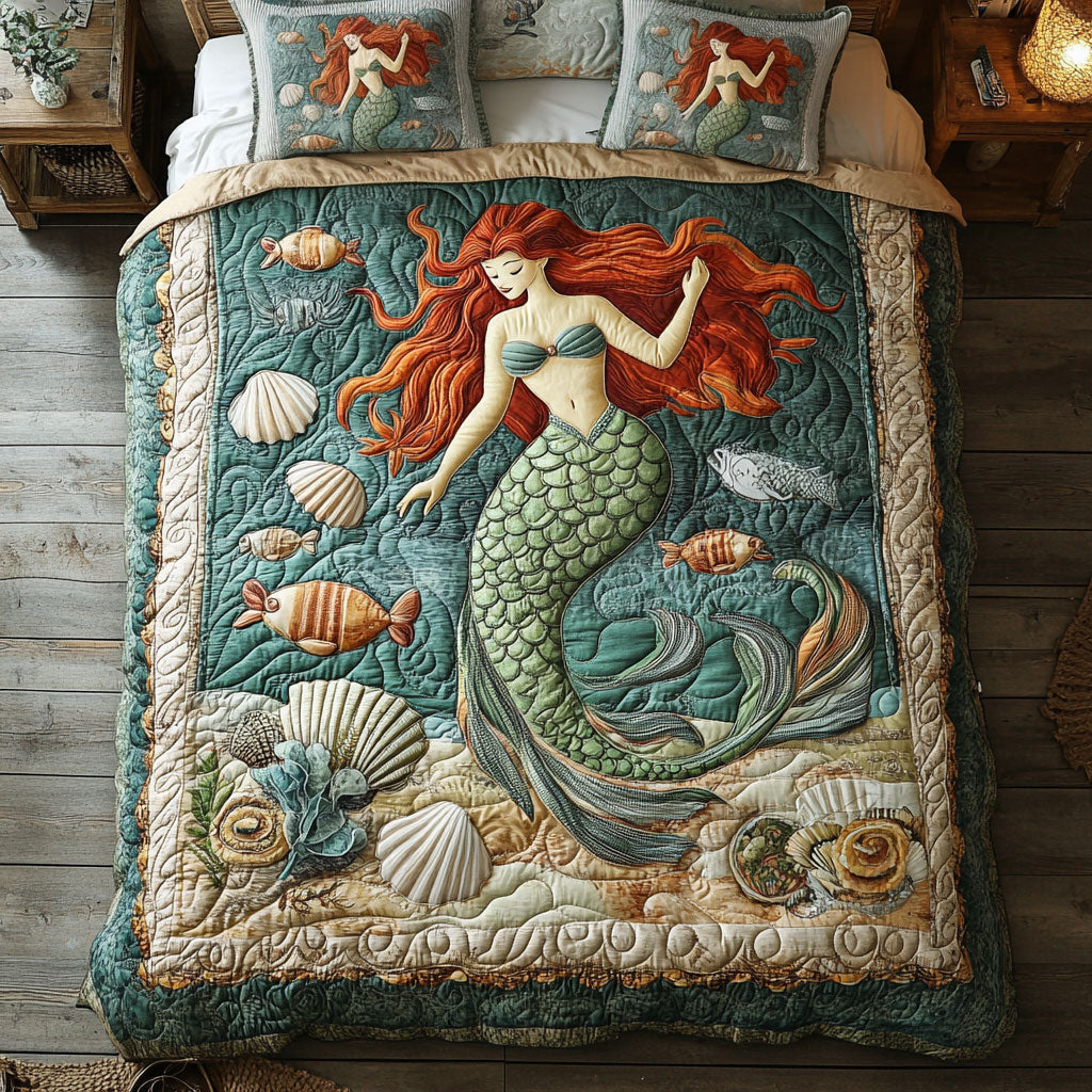 Mermaid In Beautiful Ocean WY2901049CL Duvet Cover Set
