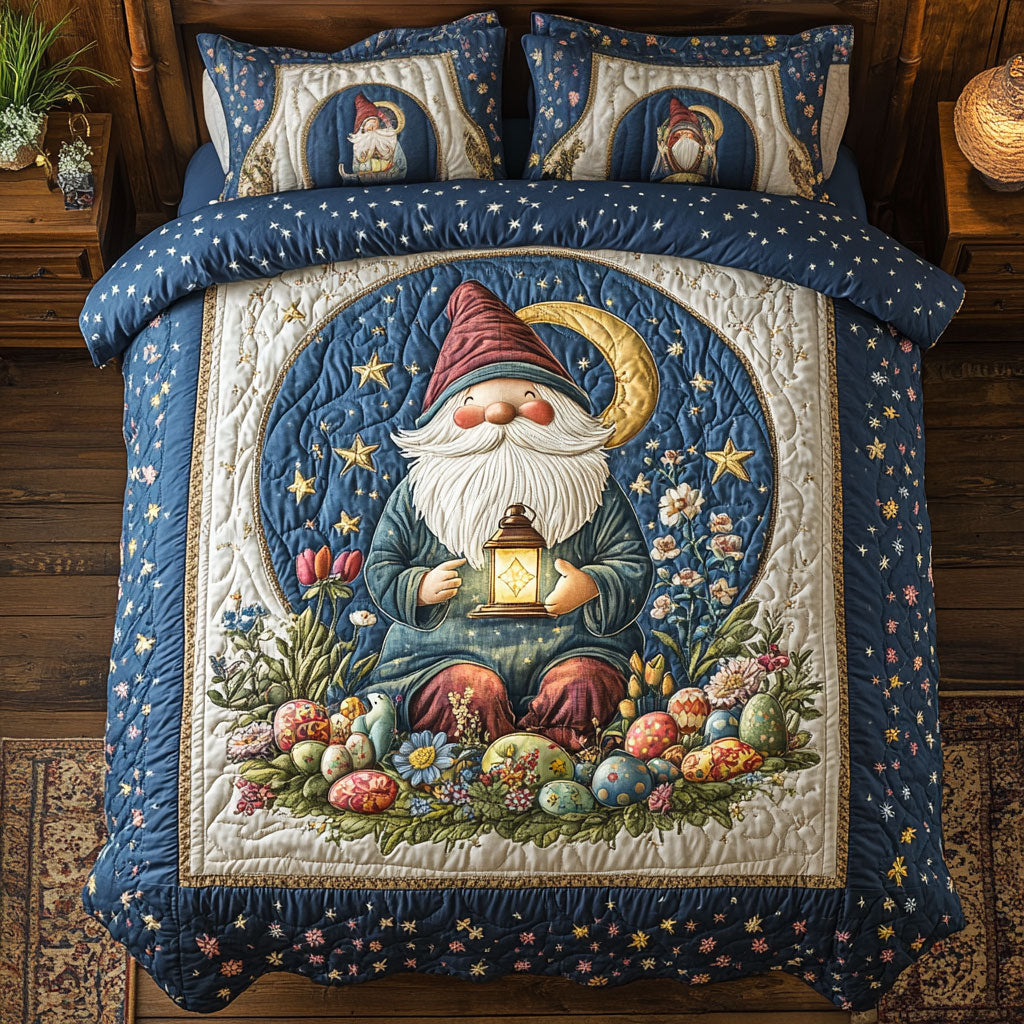 Gnome In Easter Night WY2301007CL Duvet Cover Set