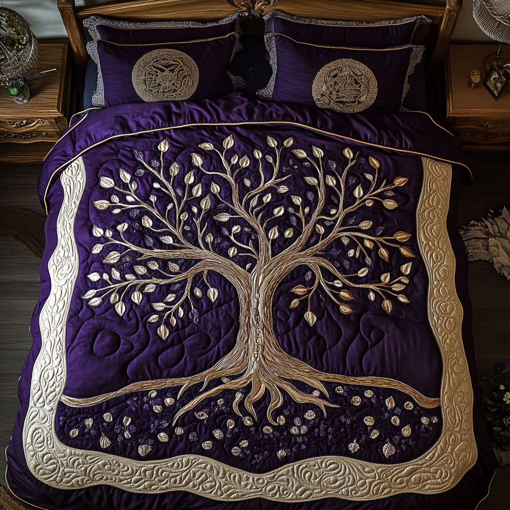 Mystic Tree WY1202054CL Quilted Bedding Set