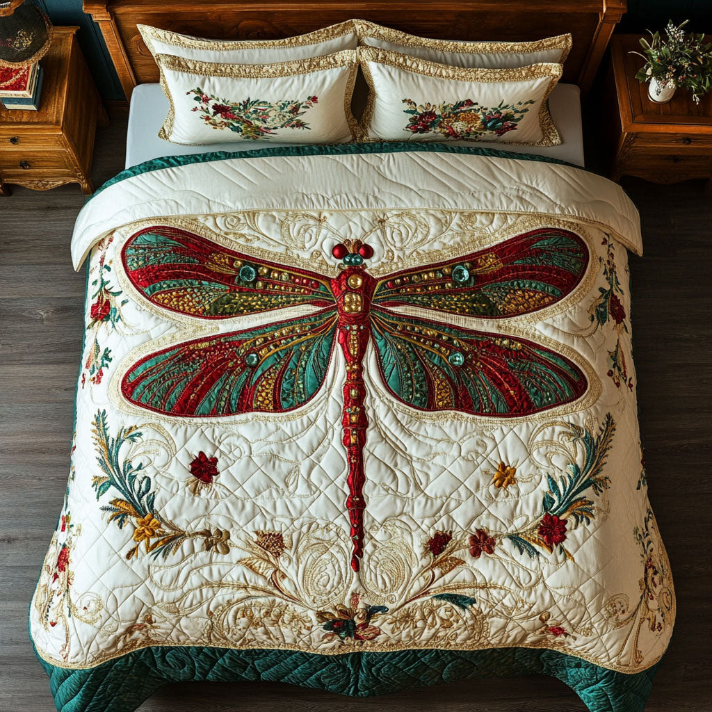 Dragonfly WX1302448CL Quilted Bedding Set