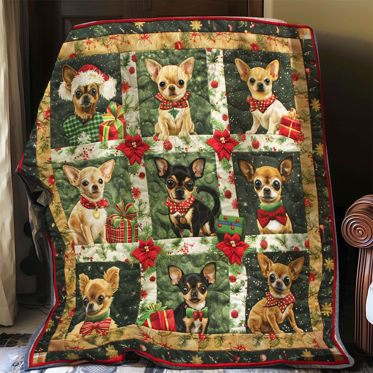 Chihuahua And Gifts WO2008043CL Quilt Blanket