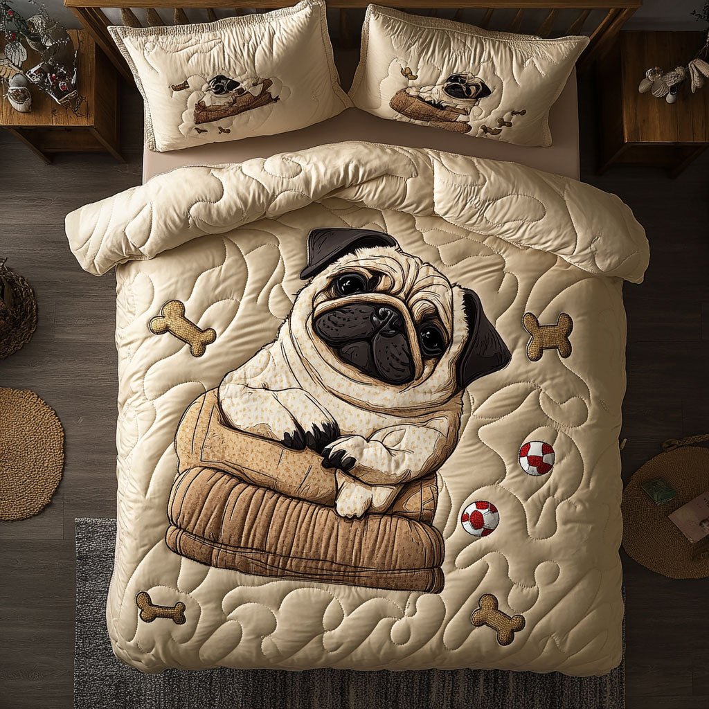 Lazy Pug WX1302469CL Quilted Bedding Set