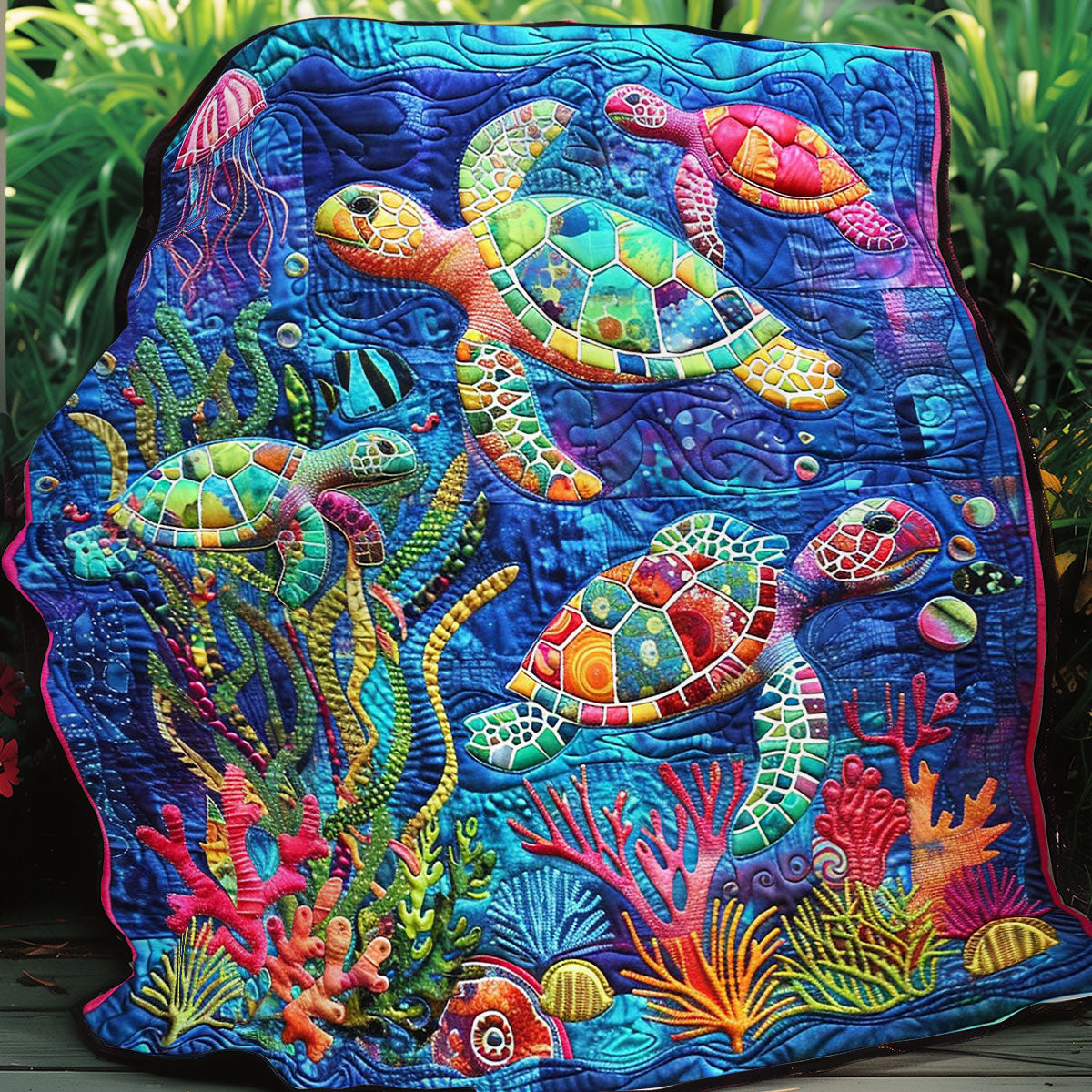 Turtle Sea WO0808036CL Quilt Blanket