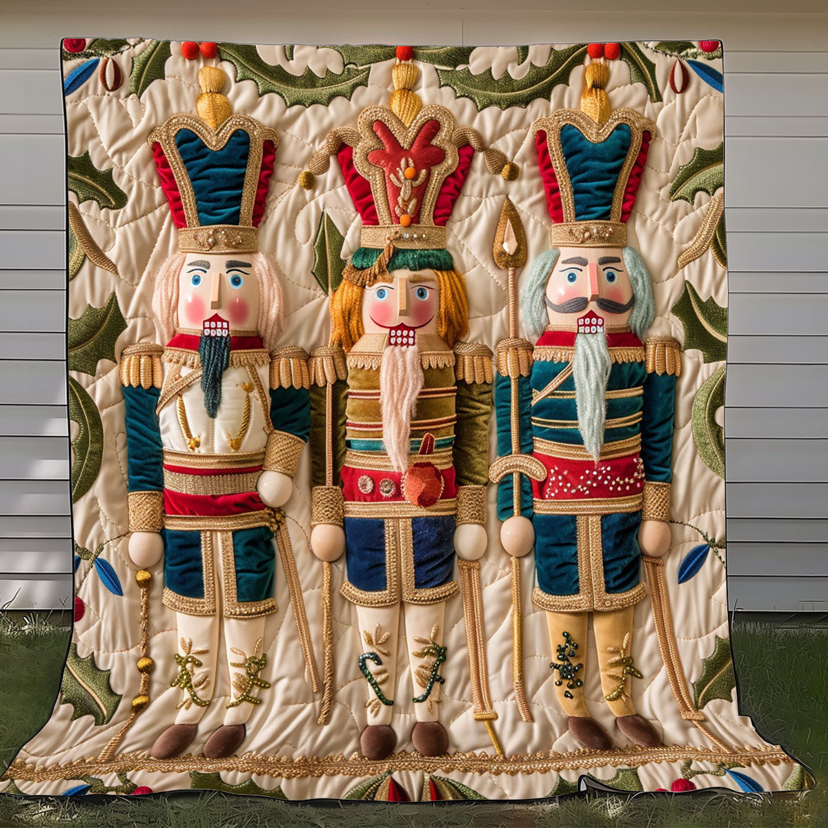 Adorable Animated Nutcrackers XR1508034CL Quilt Blanket