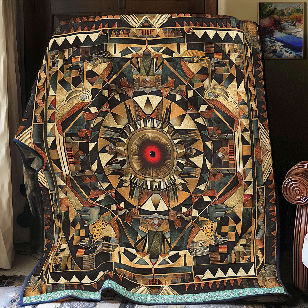 Native Mystic Geometries WN1709028CL Quilt Blanket