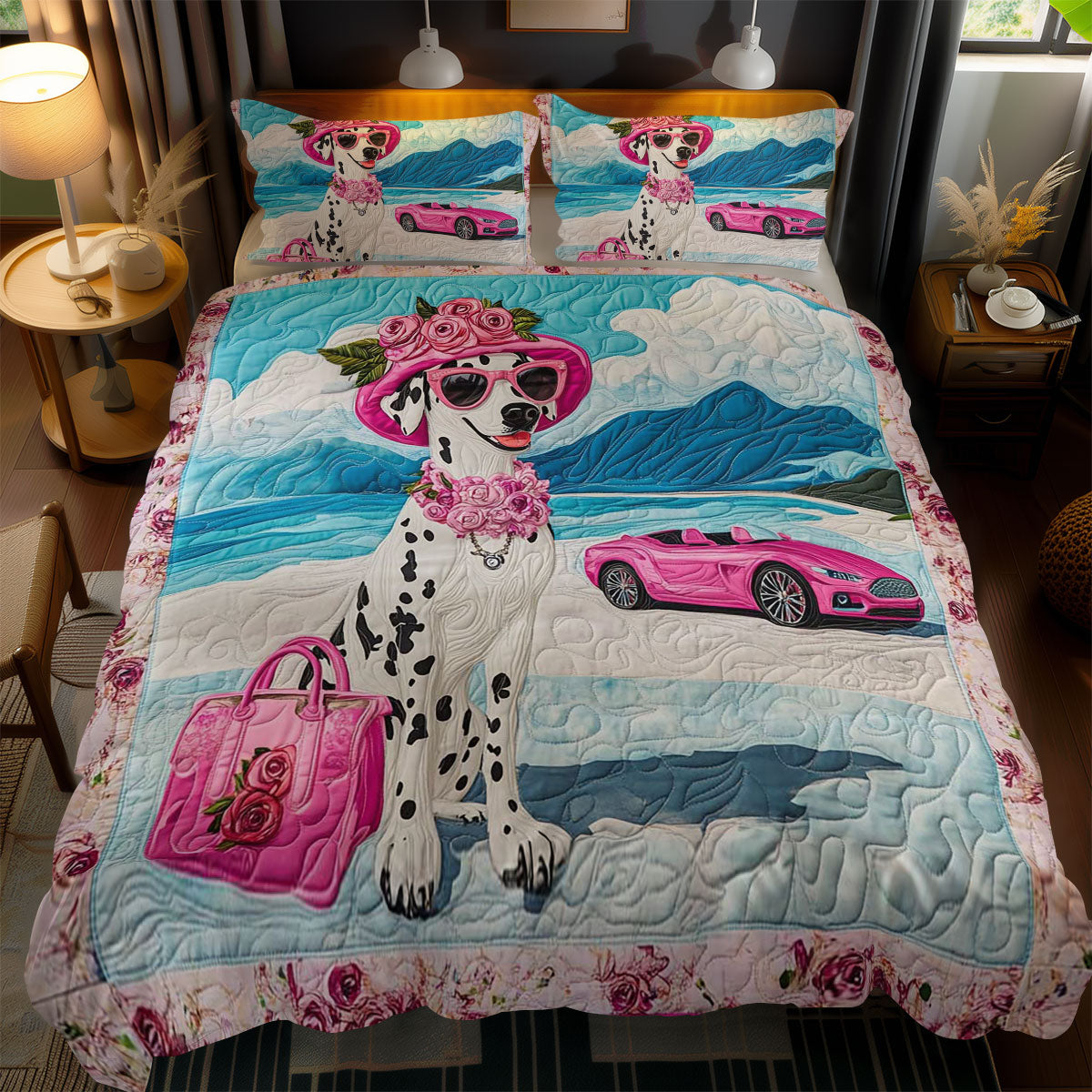 Glam Dalmatian WN1102058CL Quilted Bedding Set