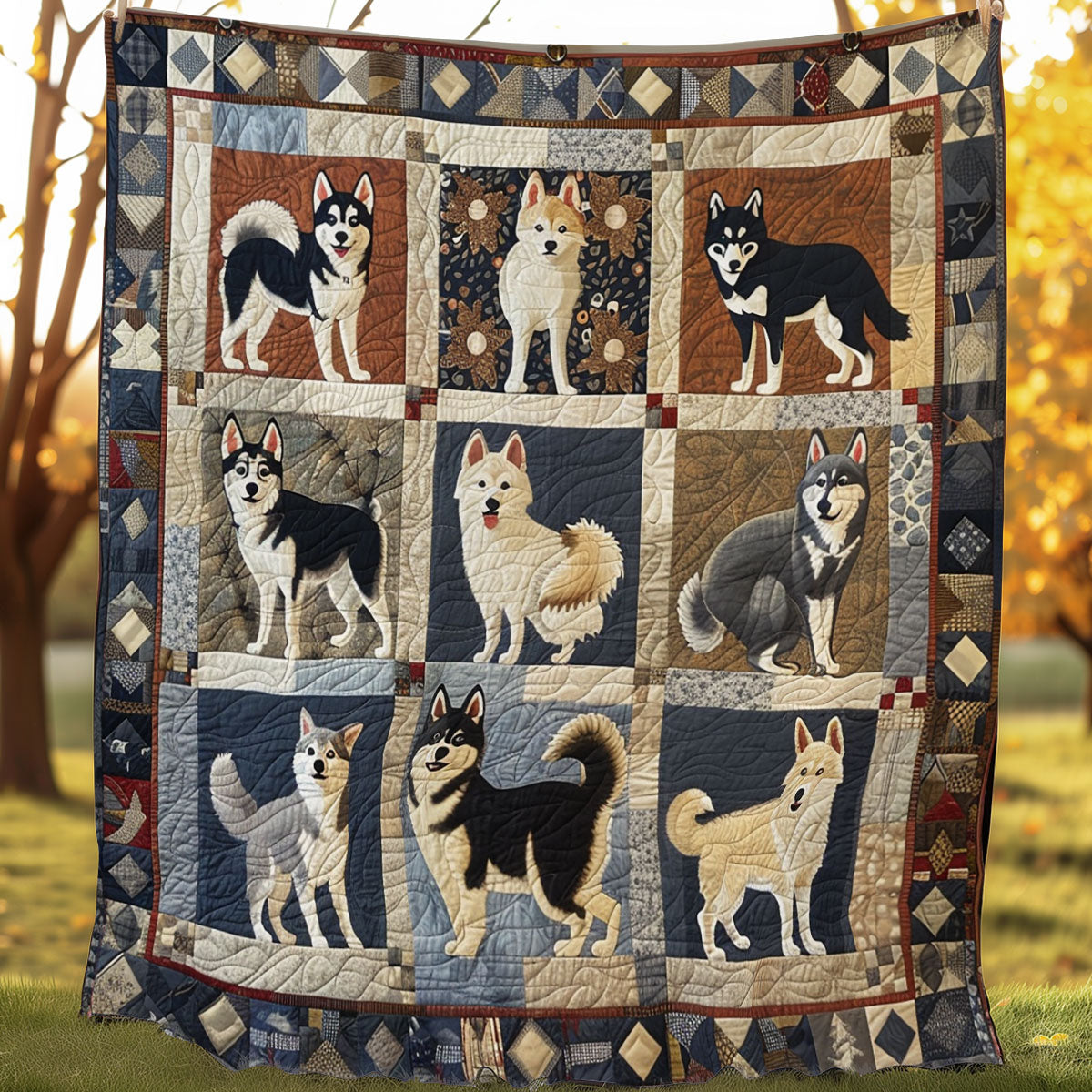 Adorable Husky SR0908025CL Quilt Blanket