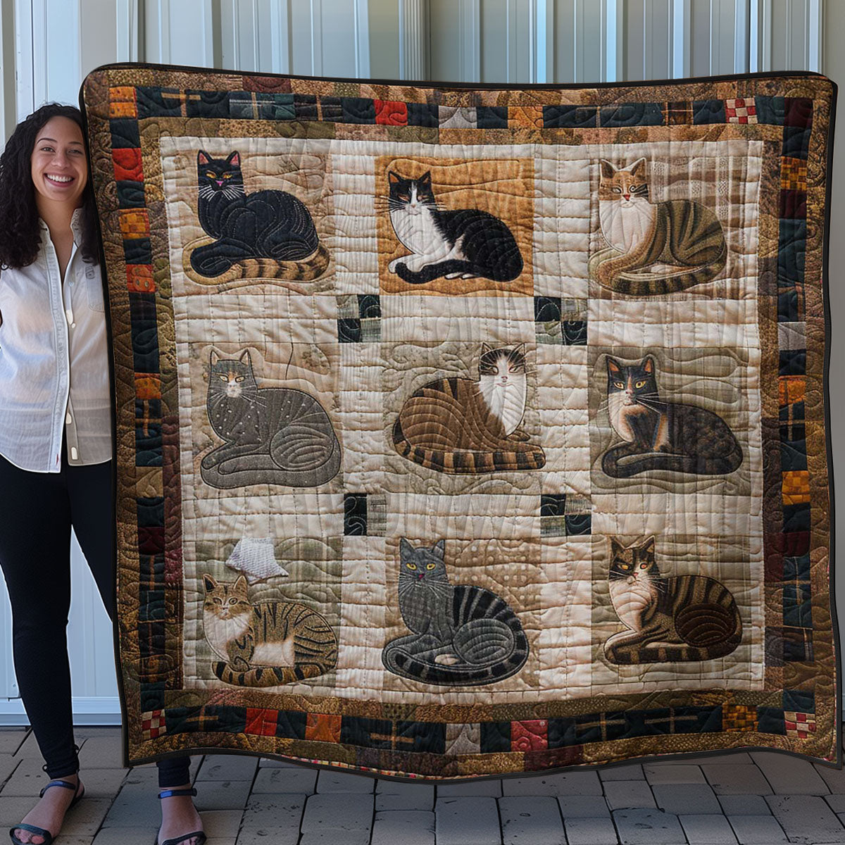 Cute Cat WN0908059CL Quilt Blanket