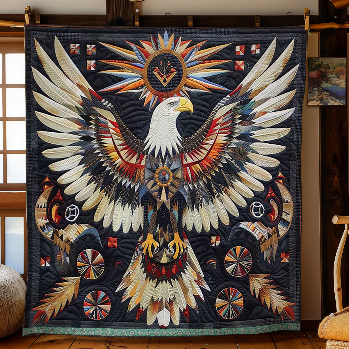Eagle Native American WN1609054CL Quilt Blanket
