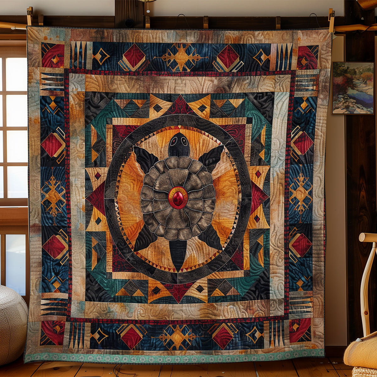 Native Turtle WN1709027CL Quilt Blanket