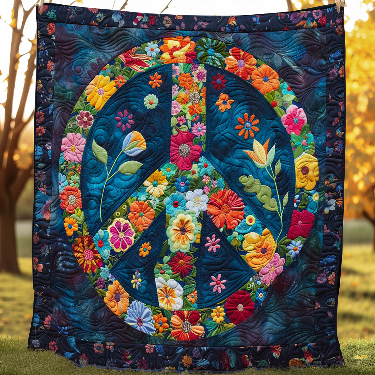 Trippy Hippie Sign SR1008031CL Quilt Blanket