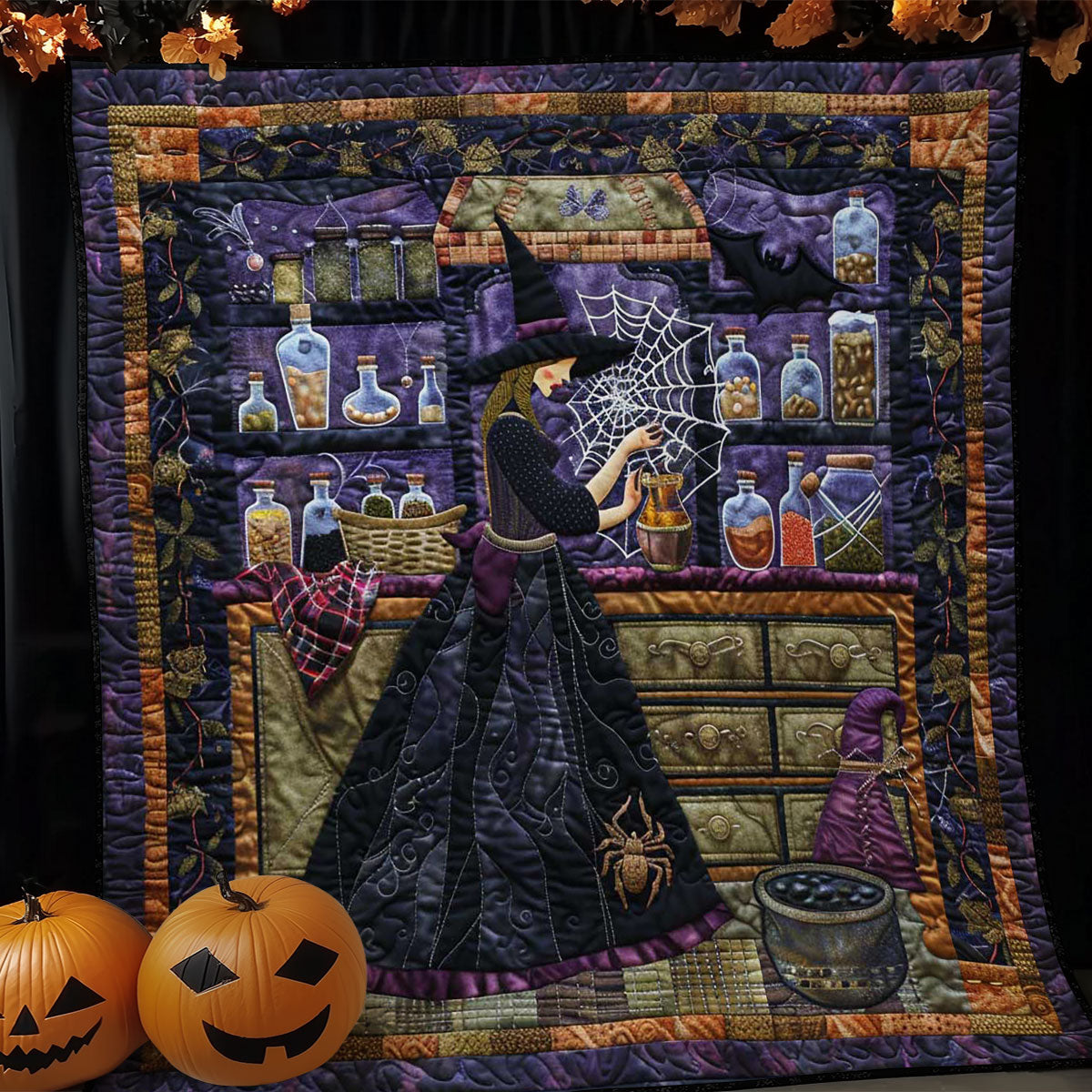 Witch’s Web Of Spells WN2808110CL Quilt Blanket