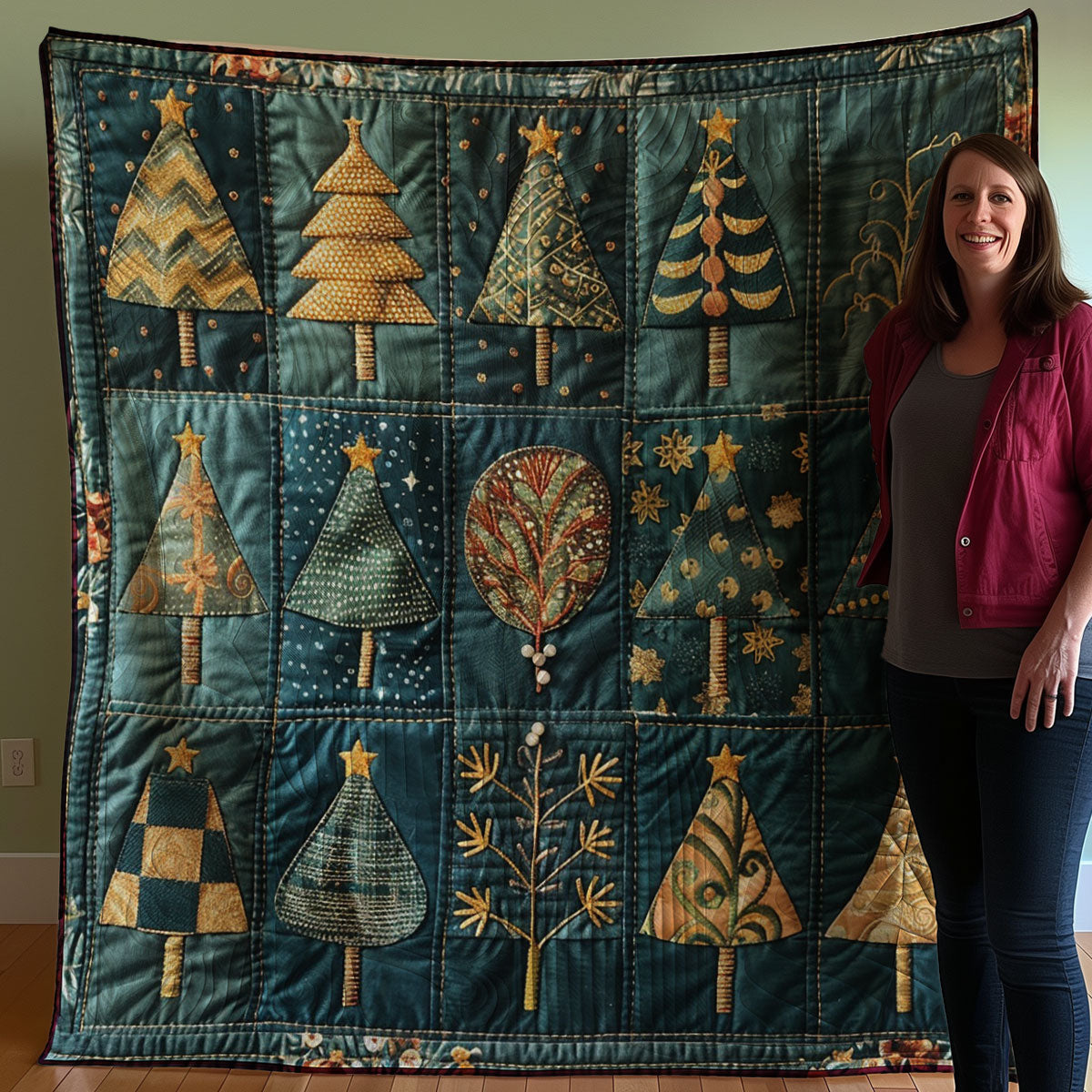 Type Of Noel Tree WM2607001CL Quilt Blanket