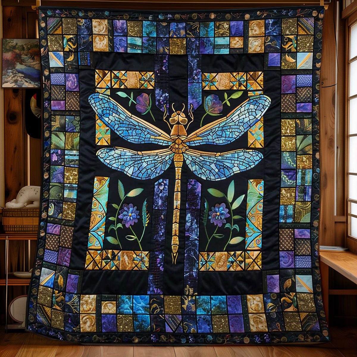 Dragonfly's Crystal Wings WN2808038CL Quilt Blanket