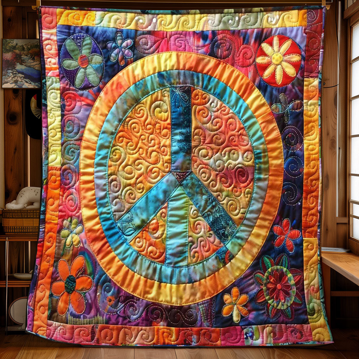 Flower Peace Comforter WN2108039CL Quilt Blanket
