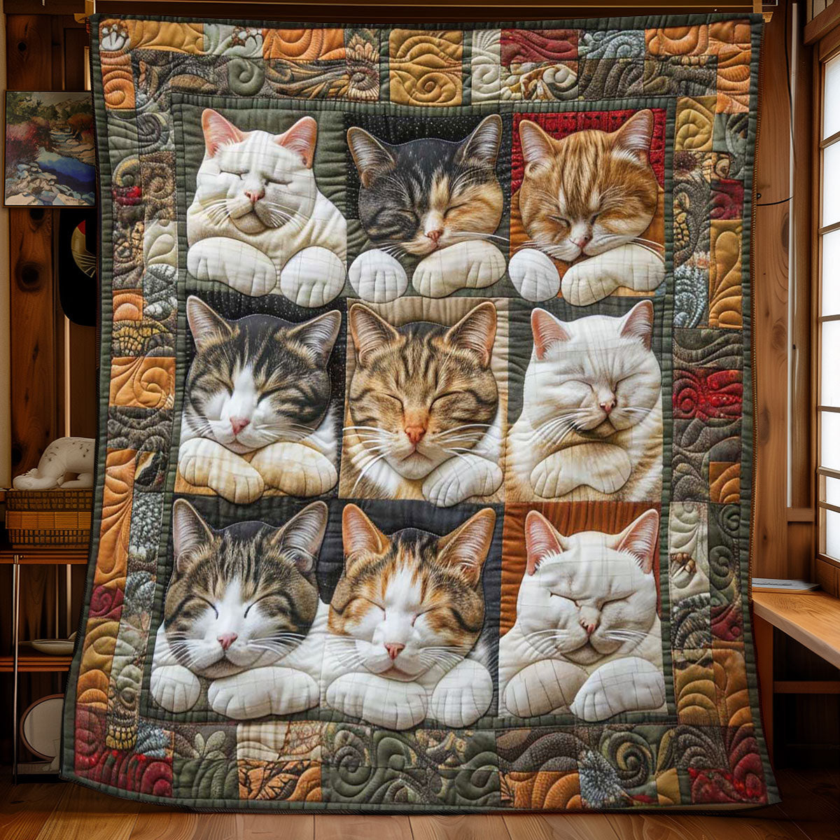 Placid Cats WN2108035CL Quilt Blanket