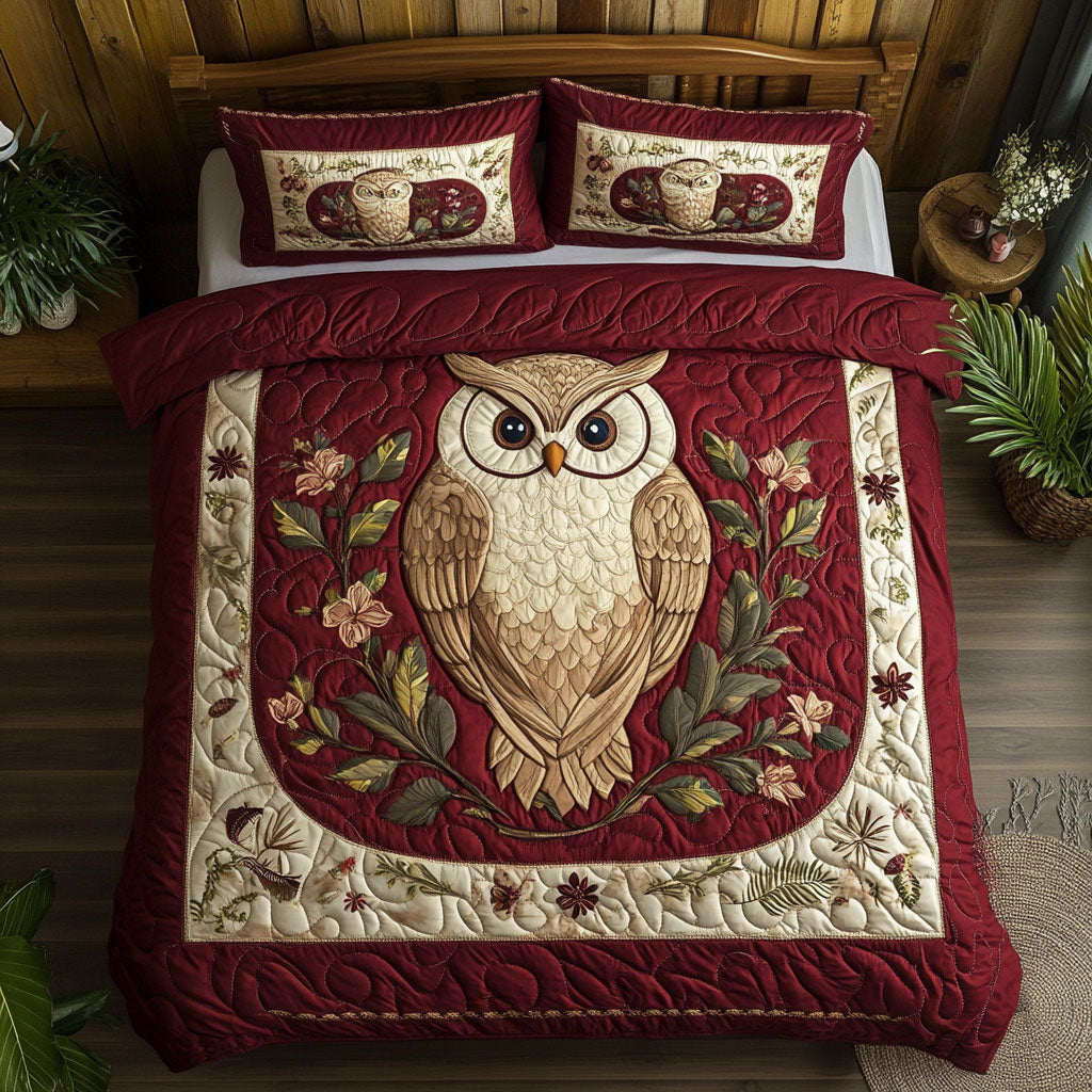 Owl Flower WX2402027CL Quilted Bedding Set