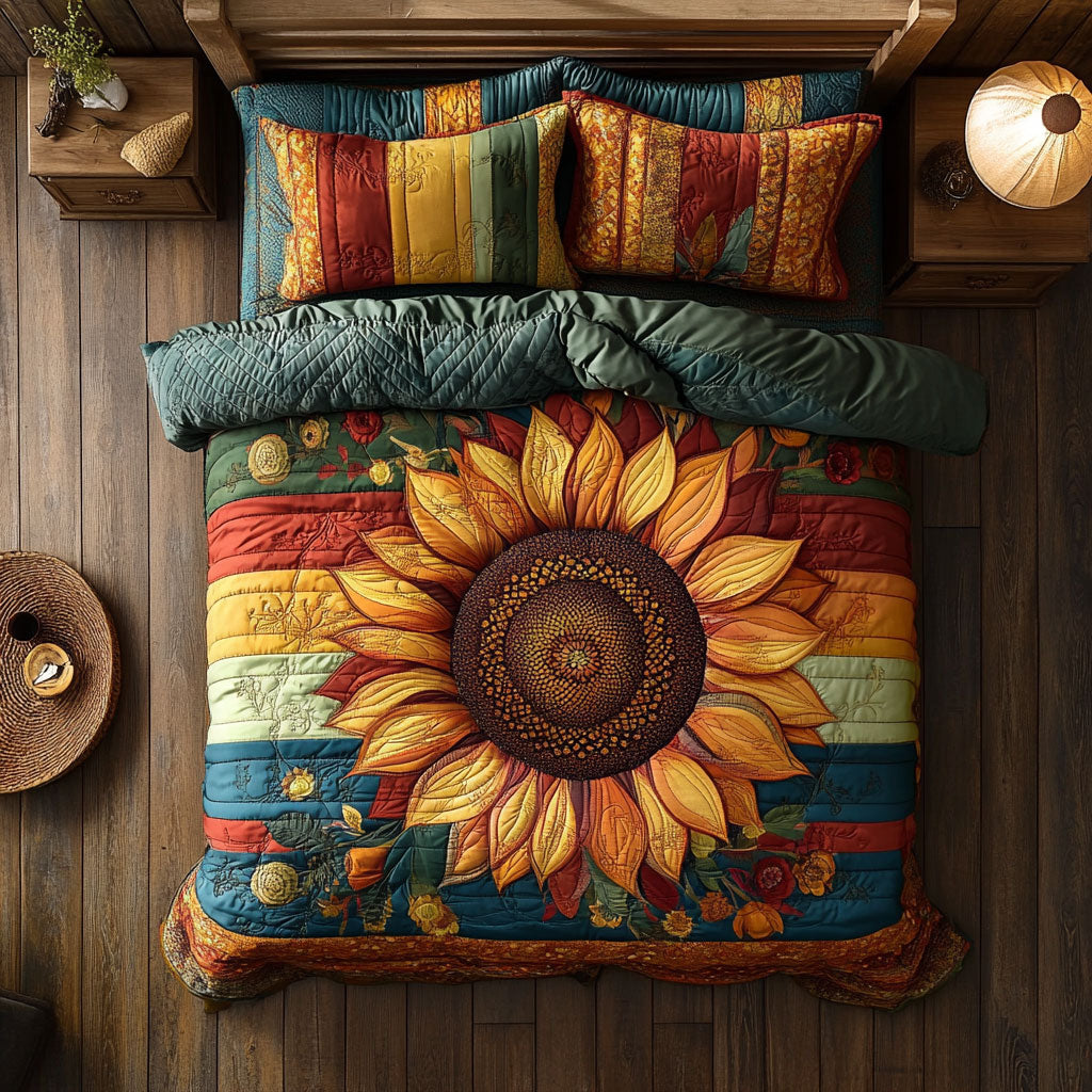 Sunflower WX1302502CL Quilted Bedding Set