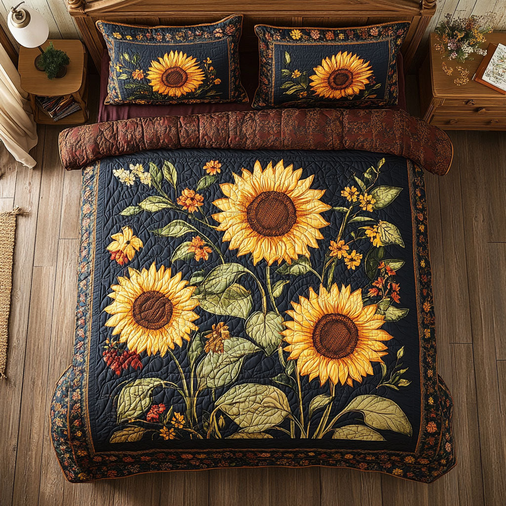 Sunflower WX1302505CL Quilted Bedding Set