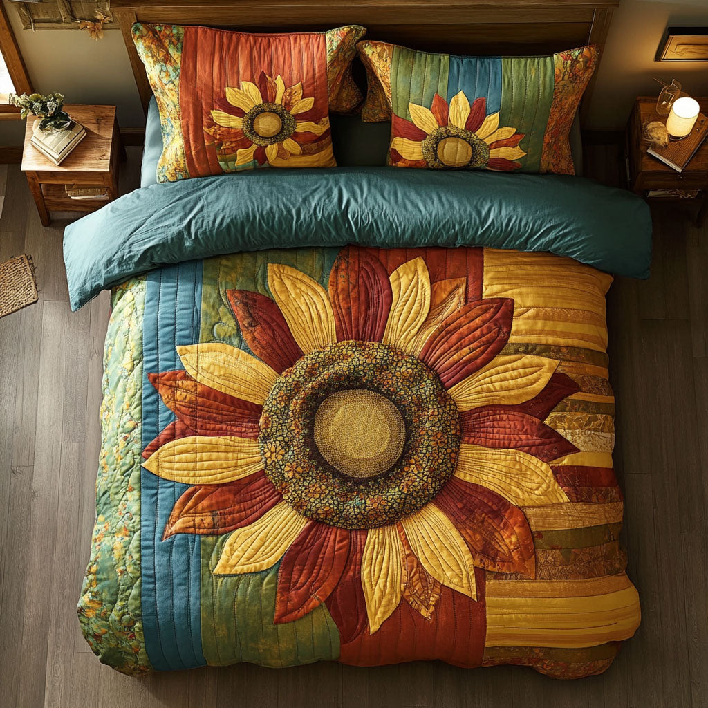 Sunflower WX1002057CL Quilted Bedding Set