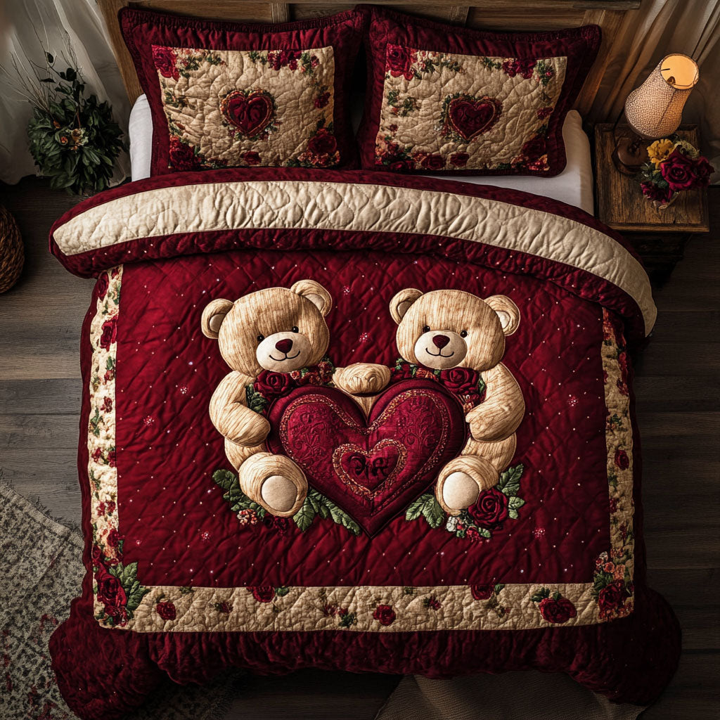 Teddy Bear Valentine WX0702186CL Duvet Cover Set