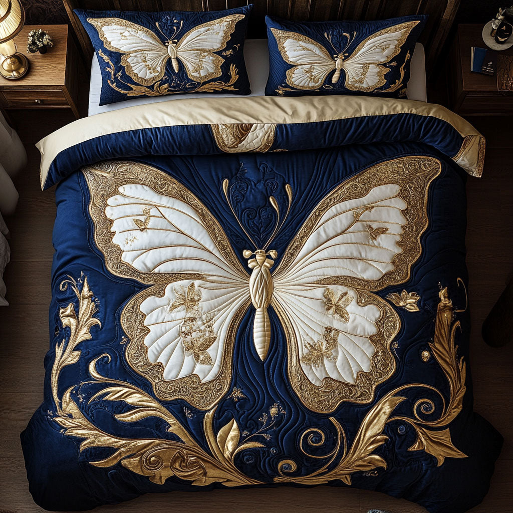 White Butterfly WX2402046CL Quilted Bedding Set