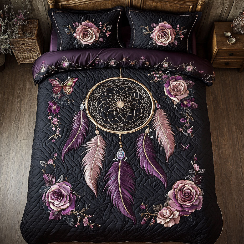 Dreamcatcher Purple WT2702044CL Quilted Bedding Set