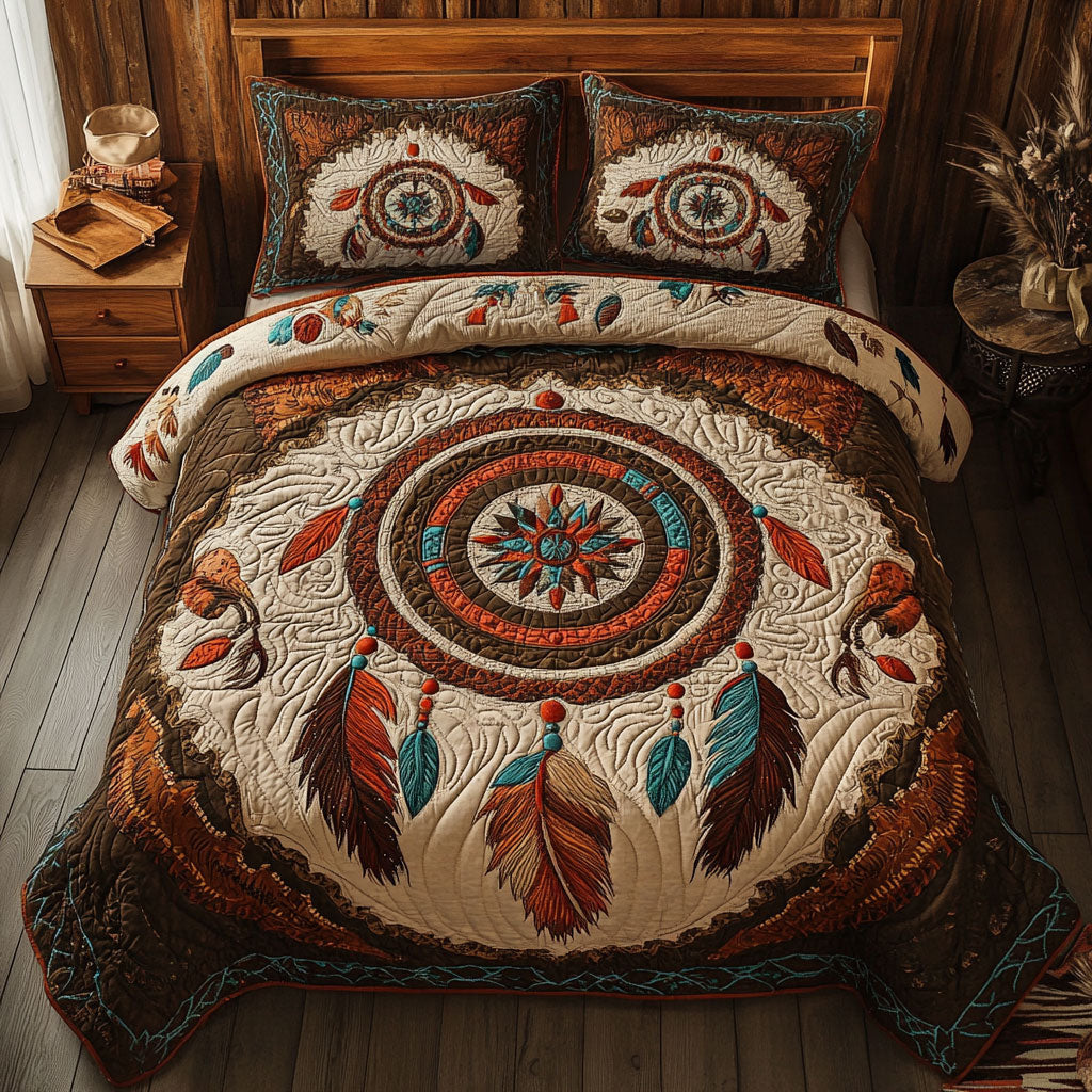 Native Dreamcatcher WJ1902029CL Quilted Bedding Set