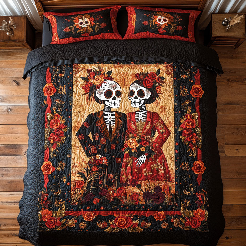 Dia De Los Muertos WY1802038CL Quilted Bedding Set