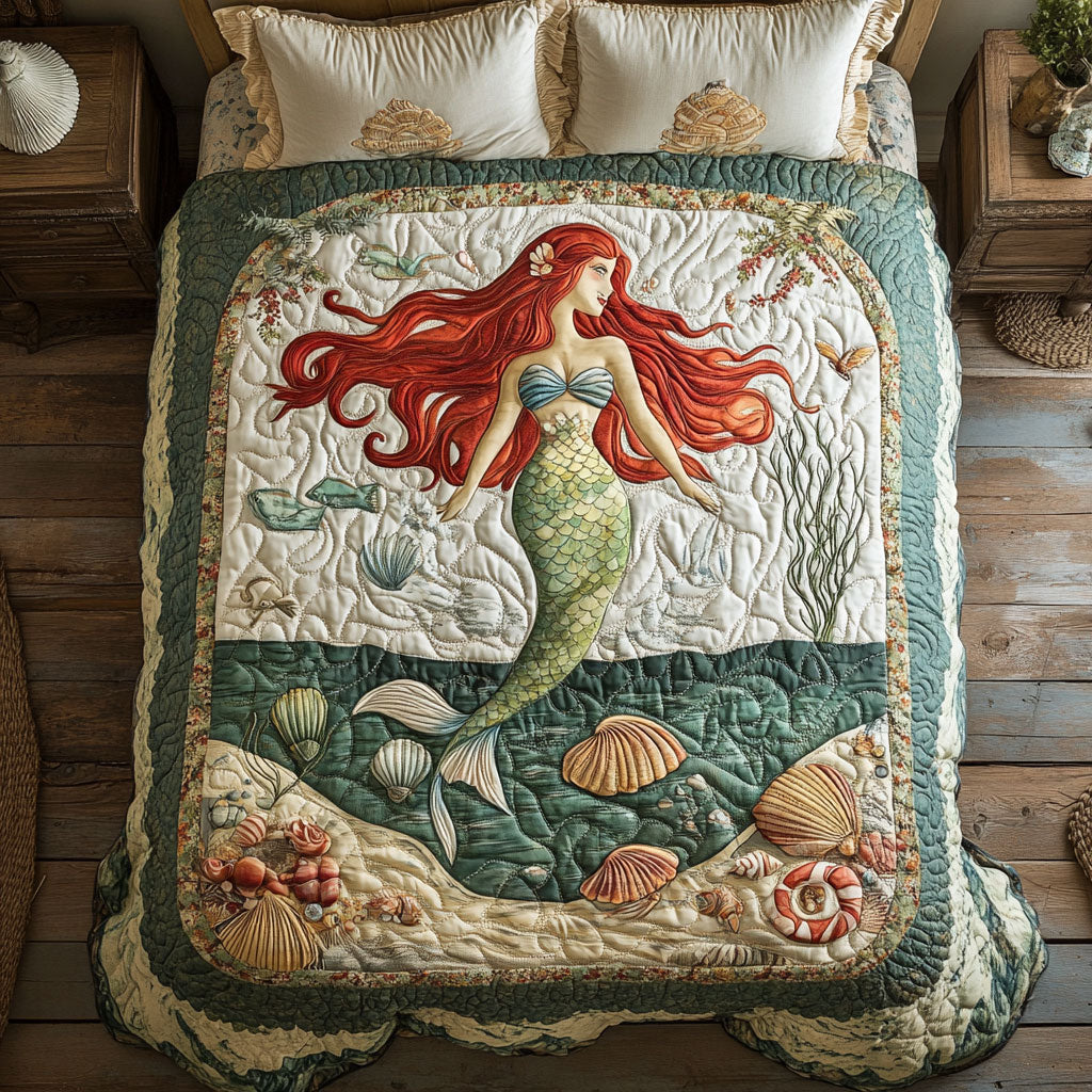 Mermaid WX2702041CL Quilted Bedding Set