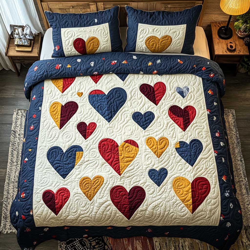 Colorful Valentine WP1002002CL Quilted Bedding Set