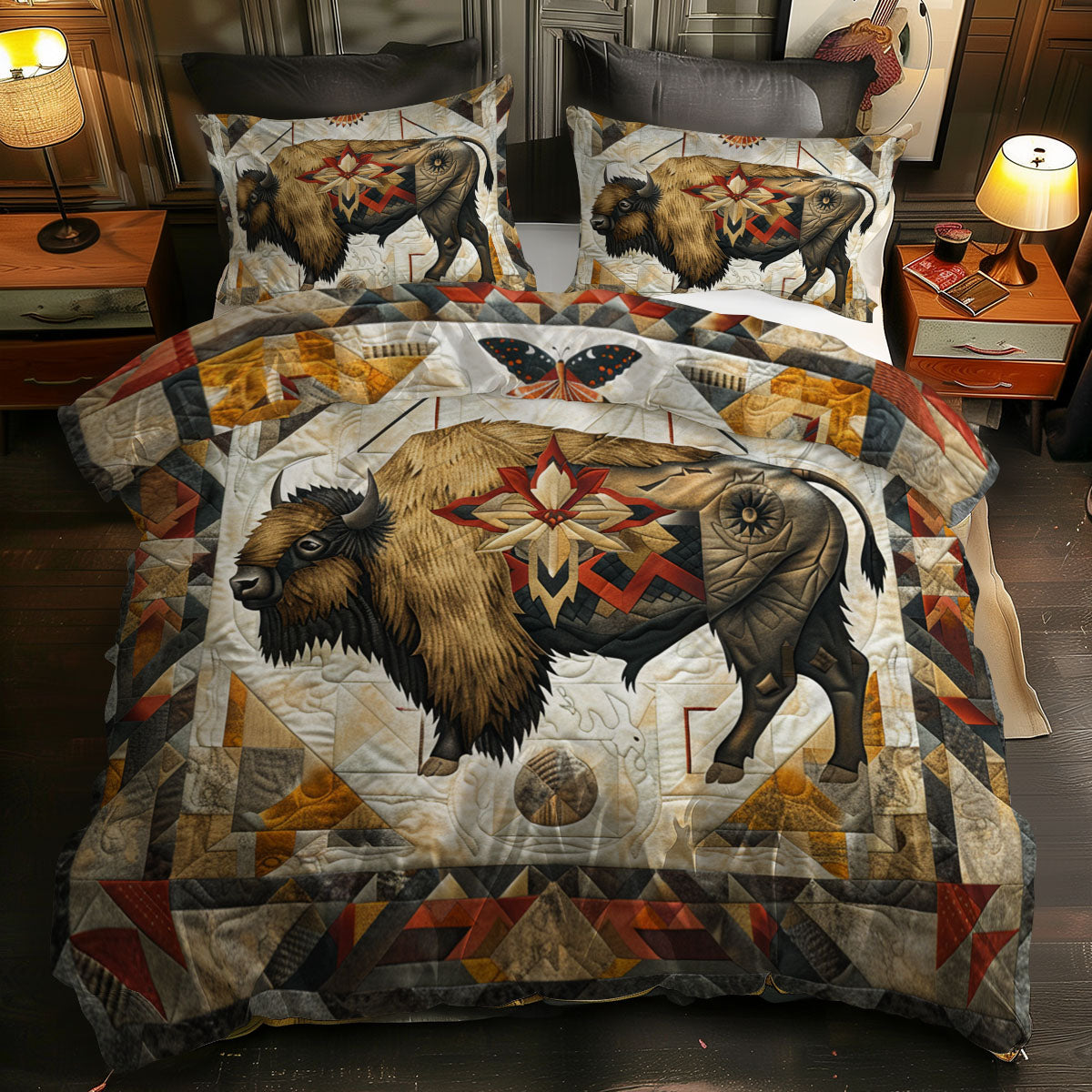 Bison Native XR1505006CL Quilted Bedding Set