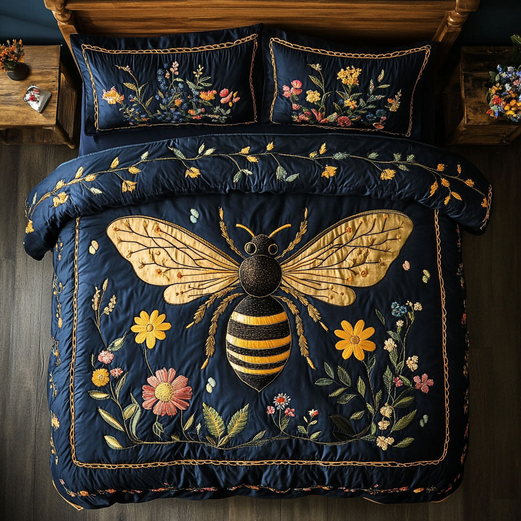 Bloom Bee WX0603012CL Quilted Bedding Set