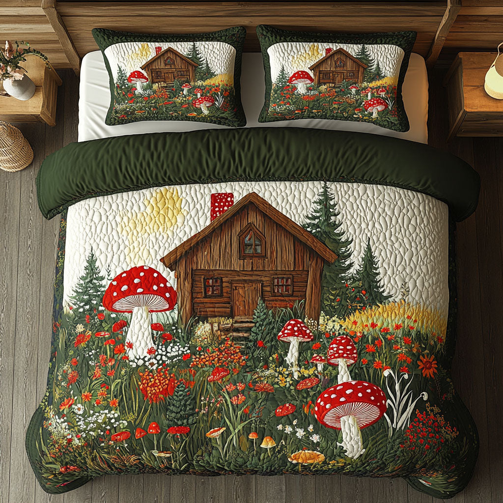 House In Mushroom Forest WY0502025CL Duvet Cover Set
