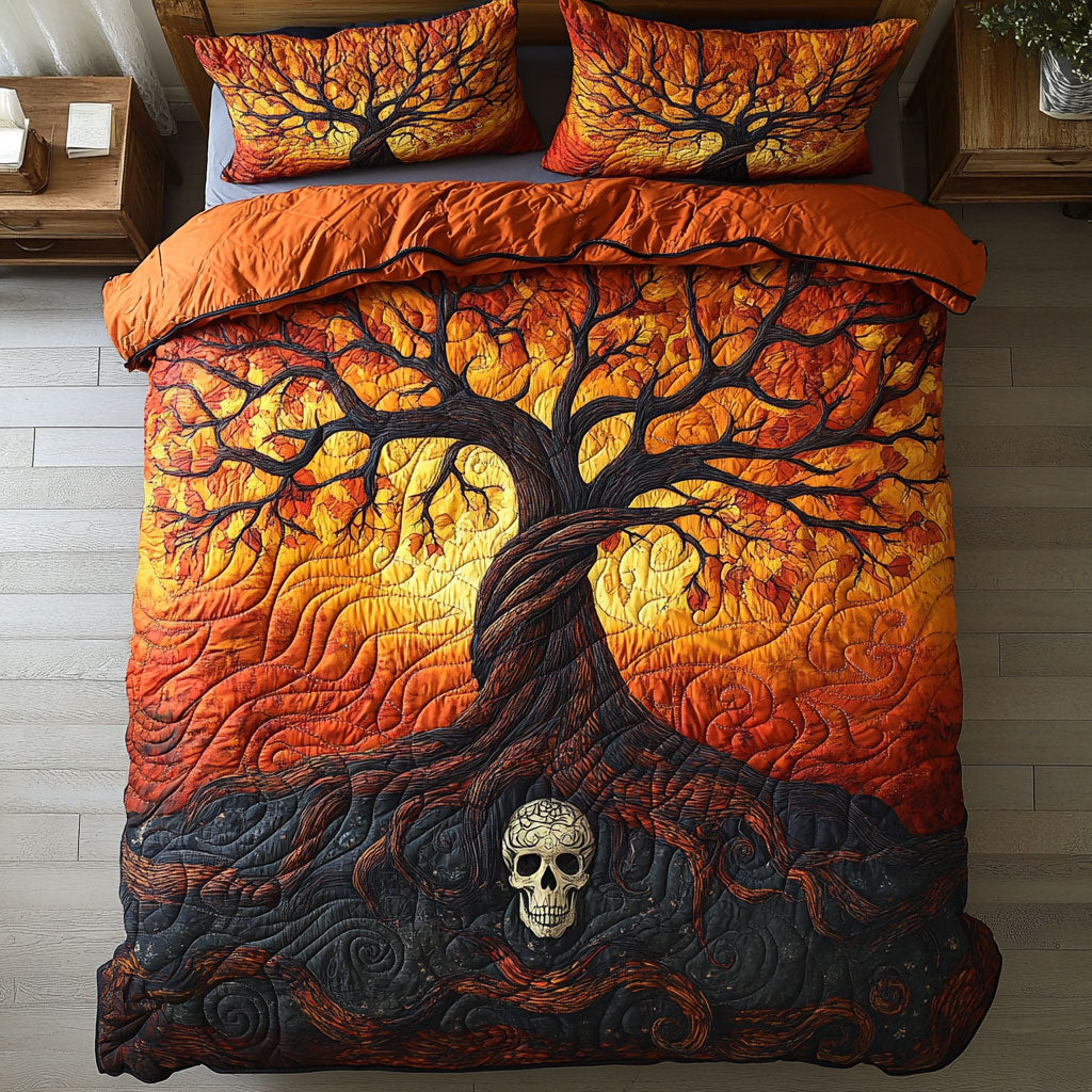 Skull And Tree WY1302108CL Quilted Bedding Set