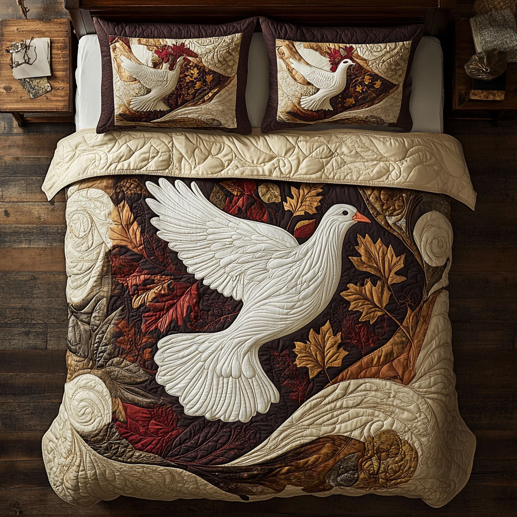 Dove Autumn WX2802129CL Quilted Bedding Set