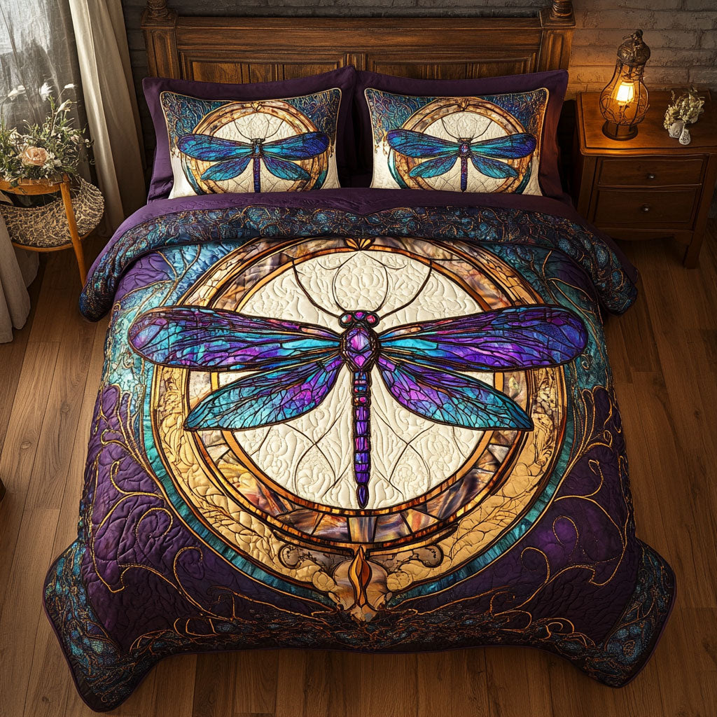 Dragonfly WX2802133CL Quilted Bedding Set