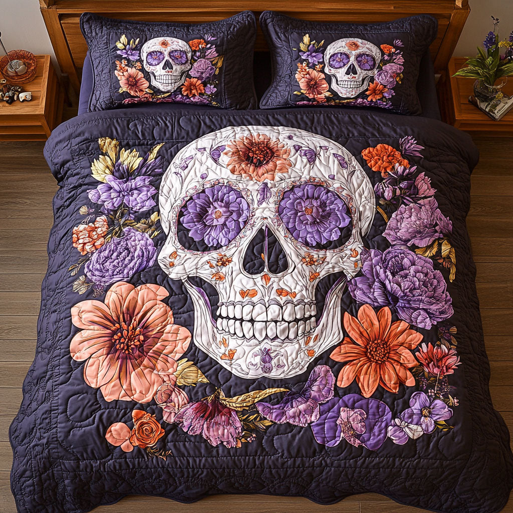 Floral Skull WY0502012CL Duvet Cover Set